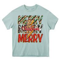 Arona merry christmas lightning bolt Heavy Core Tee - Zillion Design Studio