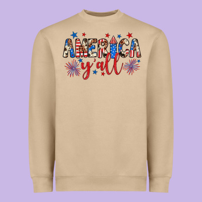 American Y'all Heavyweight Sweatshirt Designed By Jahusdesignshop