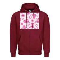 Burgundy cowgirl valentine's day Zipper Hoodie - MaliasSmallBusiness