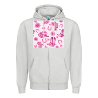Dove Grey cowgirl valentine's day Zipper Hoodie - MaliasSmallBusiness