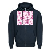 Navy cowgirl valentine's day Zipper Hoodie - MaliasSmallBusiness