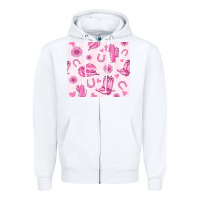 White cowgirl valentine's day Zipper Hoodie - MaliasSmallBusiness