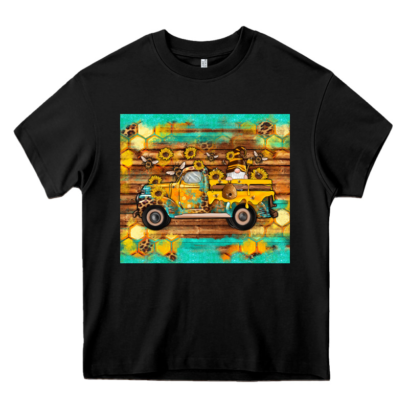 Western Bee Gnomes Truck Honeycomb  Leopard Turquoise Wooden Serape Heavy Core Tee by Artiststas | Teevron