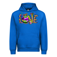 Cobalt mardi gras love lips Urban Hoodie - CowGirlArtShop