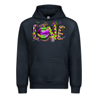 Navy mardi gras love lips Urban Hoodie - CowGirlArtShop
