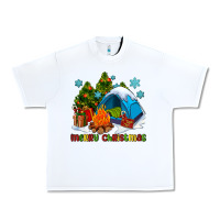 White merry Christmas camp Urban Heavy Tee - AdoDesignShop