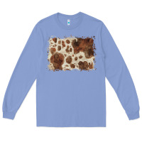 Colony Blue cowhide background Long Sleeve Tee - BarkalooDesign