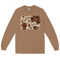 Toasted Coconut cowhide background Long Sleeve Tee - BarkalooDesign