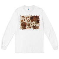 White cowhide background Long Sleeve Tee - BarkalooDesign