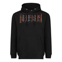 Black teacher gemstone and pink flower libbey glass Heavyweight Hoodie - BundleAndBundleShop