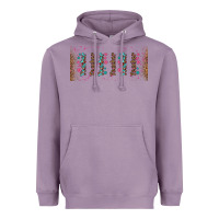 Lavender teacher gemstone and pink flower libbey glass Heavyweight Hoodie - BundleAndBundleShop