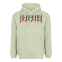Matcha teacher gemstone and pink flower libbey glass Heavyweight Hoodie - BundleAndBundleShop