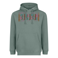 Sage teacher gemstone and pink flower libbey glass Heavyweight Hoodie - BundleAndBundleShop