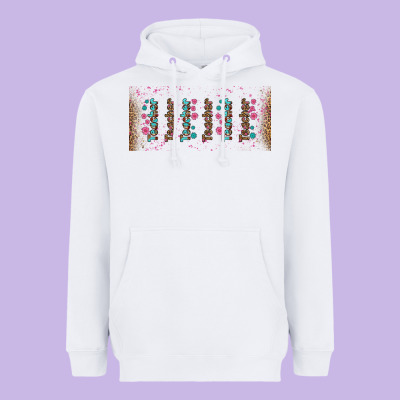 Teacher Gemstone And Pink Flower Libbey Glass Heavyweight Hoodie Designed By Bundleandbundleshop