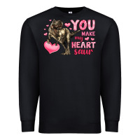 Black you make my heart saur Premium Sweatshirt - LillyAllenDesigns