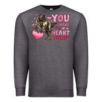 Charcoal Heather you make my heart saur Premium Sweatshirt - LillyAllenDesigns