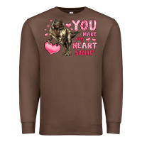 Chestnut you make my heart saur Premium Sweatshirt - LillyAllenDesigns