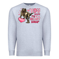 Heather Grey you make my heart saur Premium Sweatshirt - LillyAllenDesigns