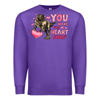 Purple you make my heart saur Premium Sweatshirt - LillyAllenDesigns