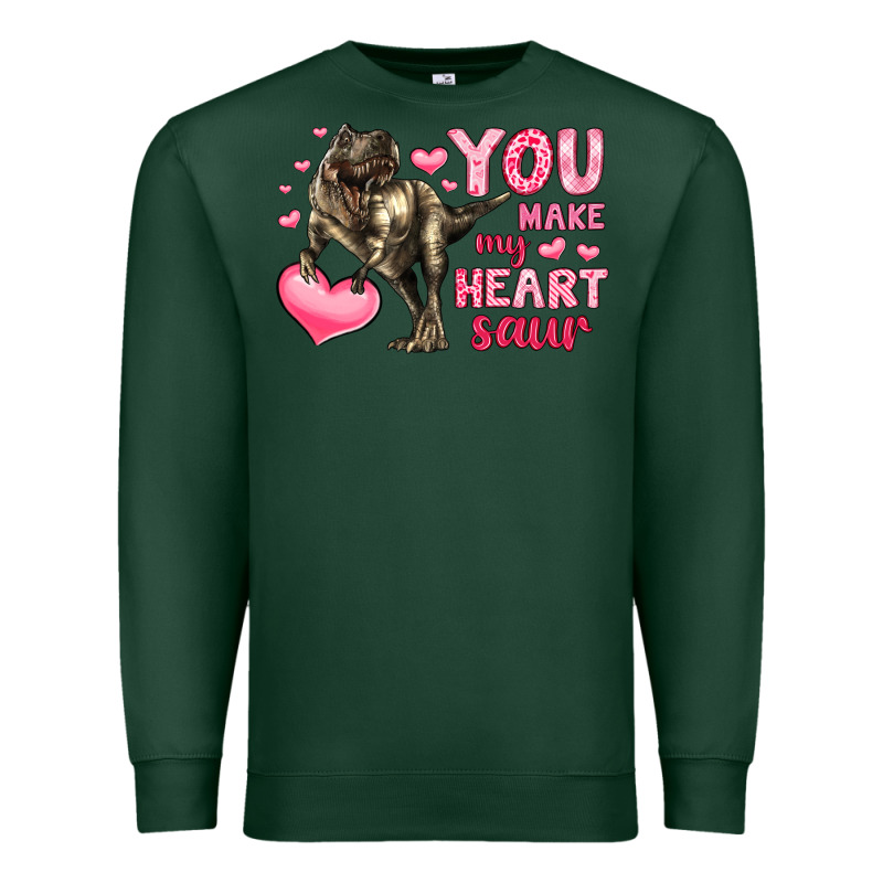 You Make My Heart Saur Premium Sweatshirt by LillyAllenDesigns | Teevron