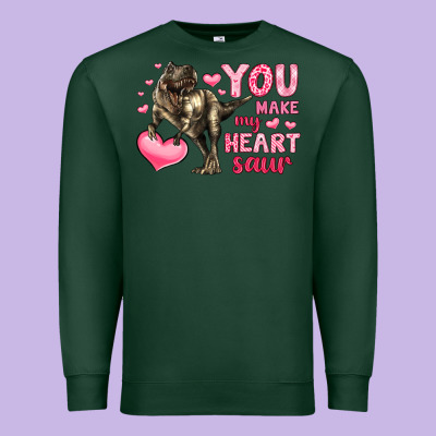 You Make My Heart Saur Premium Sweatshirt Designed By Lillyallendesigns