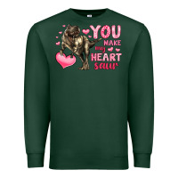 Sports Green you make my heart saur Premium Sweatshirt - LillyAllenDesigns