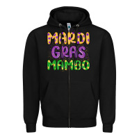 Black mardi gras mambo Zipper Hoodie - MaliasSmallBusiness
