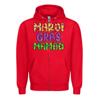 Red mardi gras mambo Zipper Hoodie - MaliasSmallBusiness