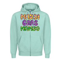 Seafoam mardi gras mambo Zipper Hoodie - MaliasSmallBusiness