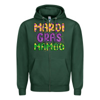 Sports Green mardi gras mambo Zipper Hoodie - MaliasSmallBusiness