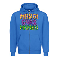 True Royal mardi gras mambo Zipper Hoodie - MaliasSmallBusiness