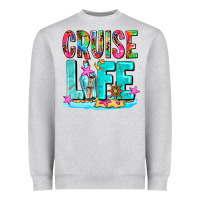 Heather Grey cruise  life Heavyweight Sweatshirt - AdoDesignShop