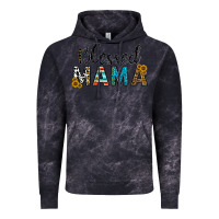 Cloud Black blessed mama Vintage Hoodie - CowhideDigitalArt