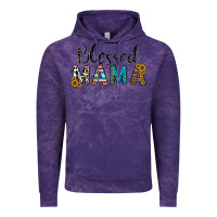 Cloud Purple blessed mama Vintage Hoodie - CowhideDigitalArt