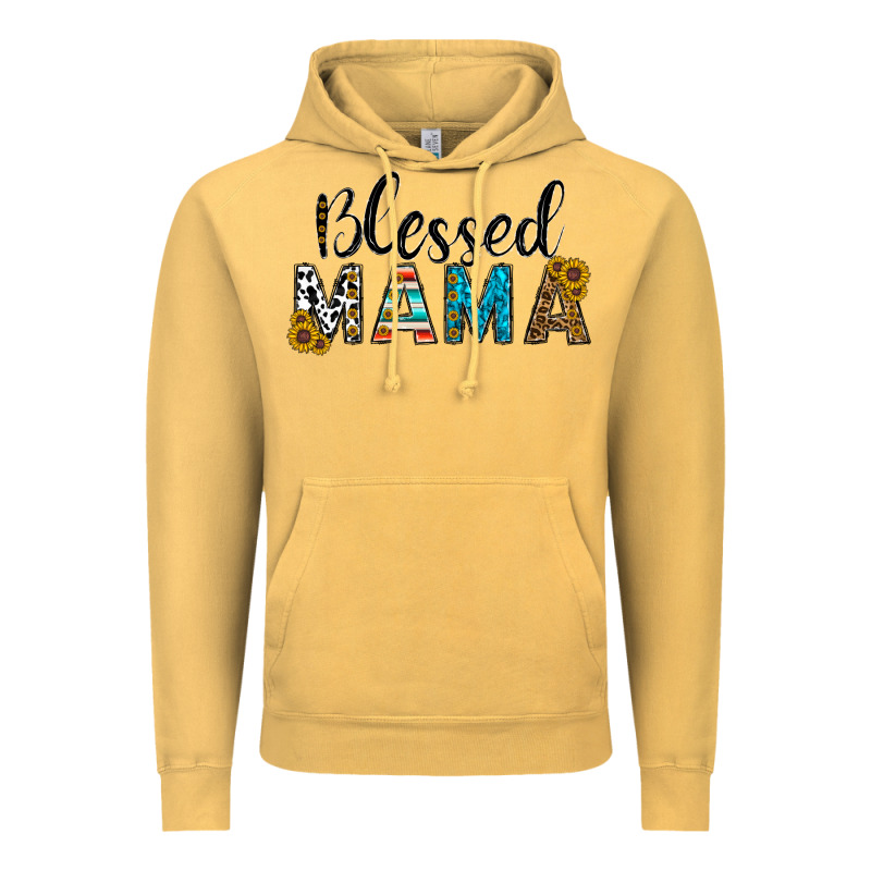 Blessed Mama Vintage Hoodie by CowhideDigitalArt | Teevron
