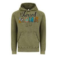 Vintage Olive blessed mama Vintage Hoodie - CowhideDigitalArt