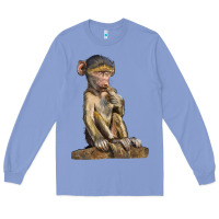 Colony Blue Baby Baboon Illustrations Long Sleeve Tee - LillyAllenDesigns