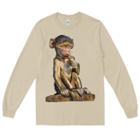Mushroom Baby Baboon Illustrations Long Sleeve Tee - LillyAllenDesigns