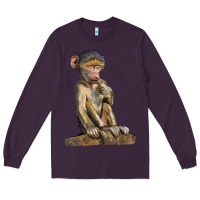 Plum Baby Baboon Illustrations Long Sleeve Tee - LillyAllenDesigns