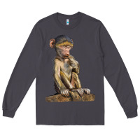 Smoke Baby Baboon Illustrations Long Sleeve Tee - LillyAllenDesigns