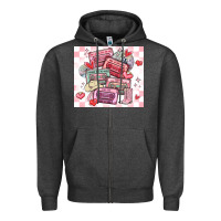 Charcoal Heather valentine's day cassette tapes Zipper Hoodie - MaliasSmallBusiness