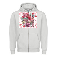 Dove Grey valentine's day cassette tapes Zipper Hoodie - MaliasSmallBusiness