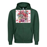 Sports Green valentine's day cassette tapes Zipper Hoodie - MaliasSmallBusiness