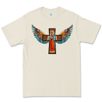 Our Lady Of Guadalupe Cross With Wings Premium Tee | Teevron