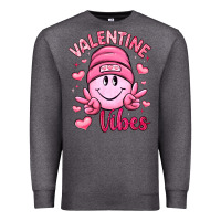 Charcoal Heather valentine vibes Premium Sweatshirt - LillyAllenDesigns