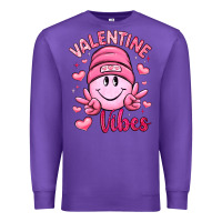 Purple valentine vibes Premium Sweatshirt - LillyAllenDesigns