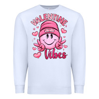 White valentine vibes Premium Sweatshirt - LillyAllenDesigns