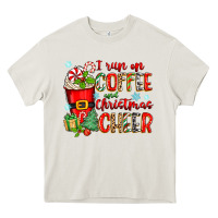 Cream i run on coffee and christmas cheer Heavy Core Tee - Zillion Design Studio