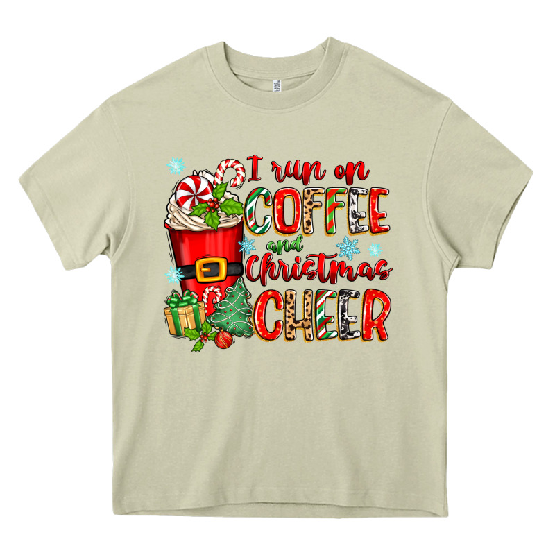 I Run On Coffee And Christmas Cheer Heavy Core Tee by Zillion Design Studio | Teevron