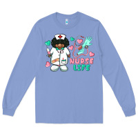 Colony Blue nurse life afro american nurse Long Sleeve Tee - BarkalooDesign